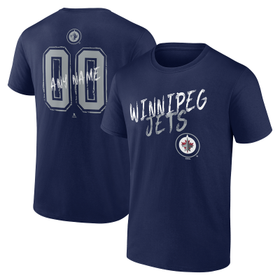 Winnipeg Jets Navy Hustle Personalized Name & Number T-Shirt