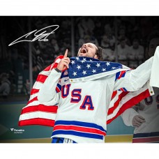 Auston Matthews Team USA Autographed Fanatics Authentic 8 x 10 2026 Winter Olympics Gold Medal Winner Photograph