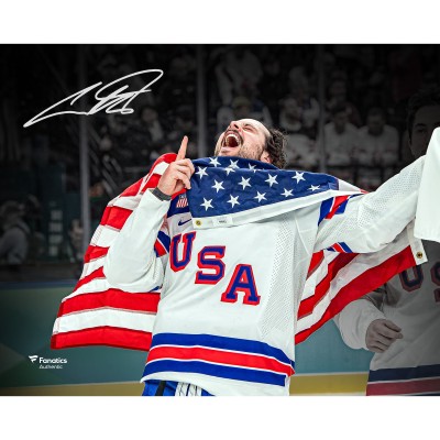 Auston Matthews Team USA Autographed Fanatics Authentic 8 x 10 2026 Winter Olympics Gold Medal Winner Photograph