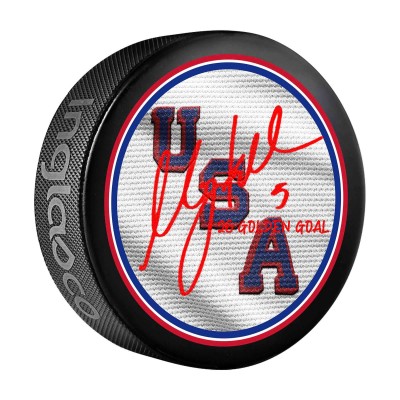 Megan Keller Team USA Autographed Fanatics Authentic 2026 Winter Olympics Hockey Puck with 26 Golden Goal Inscription