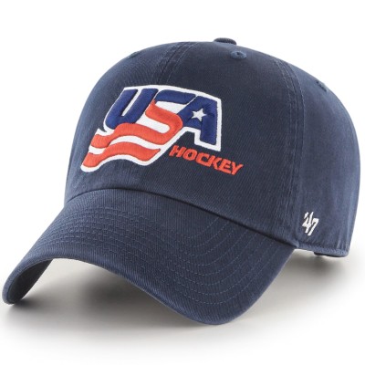 Бейсболка USA Hockey 47 Navy Clean Up