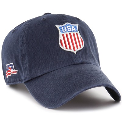 Бейсболка USA Hockey 47 Navy Shield Clean Up