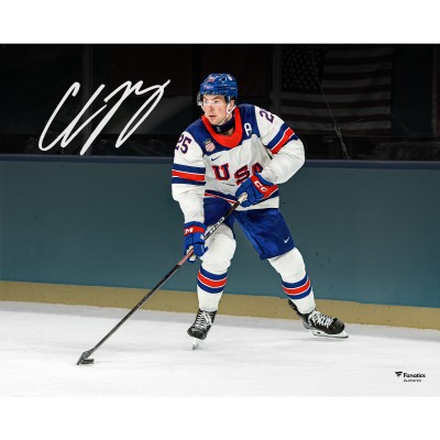 Charlie McAvoy Team USA Autographed Fanatics Authentic 16 x 20 2026 Winter Olympics Gold Medal Winner Photograph