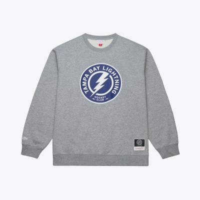 Свитшот Tampa Bay Lightning Mitchell & Ness Heather Gray Walk-Off Logo Fleece