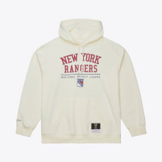 Толстовка New York Rangers Mitchell & Ness Cream Walk-Off Vintage Logo Fleece