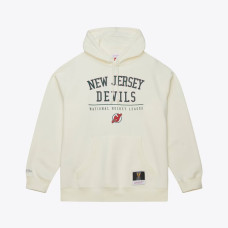 Толстовка New Jersey Devils Mitchell & Ness Cream Walk-Off Vintage Logo Fleece