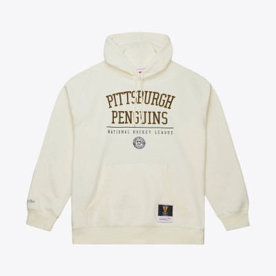 Толстовка Pittsburgh Penguins Mitchell & Ness Cream Walk-Off Vintage Logo Fleece