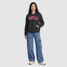 Женская толстовка New Jersey Devils Champion Black/Red Applique Full-Zip Fleece