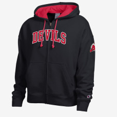 Женская толстовка New Jersey Devils Champion Black/Red Applique Full-Zip Fleece