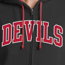 Женская толстовка New Jersey Devils Champion Black/Red Applique Full-Zip Fleece