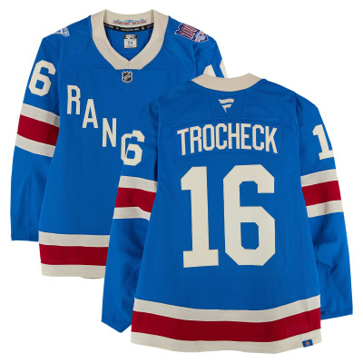 Игровая джерси Vincent Trocheck New York Rangers Fanatics Authentic #16 Blue Centennial vs. Boston Bruins on January 26, 2026