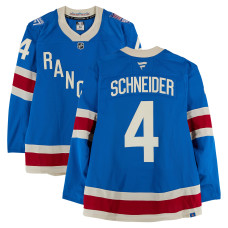 Игровая джерси Braden Schneider New York Rangers Fanatics Authentic #4 Blue Centennial vs. Boston Bruins on January 26, 2026 Игровая джерси Braden Schneider New York Rangers Fanatics Authentic #4 Blue Centennial vs. Boston Bruins on January 26, 2026