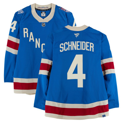 Игровая джерси Braden Schneider New York Rangers Fanatics Authentic #4 Blue Centennial vs. Boston Bruins on January 26, 2026