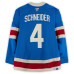 Игровая джерси Braden Schneider New York Rangers Fanatics Authentic #4 Blue Centennial vs. Boston Bruins on January 26, 2026