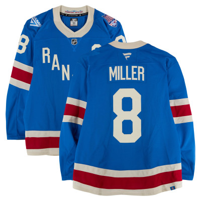 Игровая джерси J.T. Miller New York Rangers Fanatics Authentic #8 Blue Centennial vs. Boston Bruins on January 26, 2026