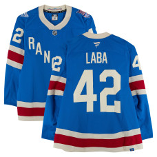 Игровая джерси Noah Laba New York Rangers Fanatics Authentic #42 Blue Centennial vs. Boston Bruins on January 26, 2026