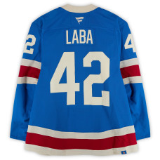 Игровая джерси Noah Laba New York Rangers Fanatics Authentic #42 Blue Centennial vs. Boston Bruins on January 26, 2026