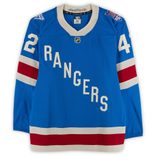 Игровая джерси Noah Laba New York Rangers Fanatics Authentic #42 Blue Centennial vs. Boston Bruins on January 26, 2026