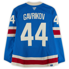 Игровая джерси Vladislav Gavrikov New York Rangers Fanatics Authentic #44 Blue Centennial vs. Boston Bruins on January 26, 2026