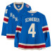 Игровая джерси Braden Schneider New York Rangers Fanatics Authentic #4 Blue Centennial vs. Carolina Hurricanes on February 5, 2026