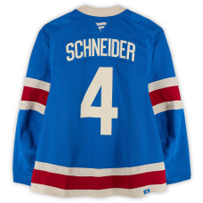 Игровая джерси Braden Schneider New York Rangers Fanatics Authentic #4 Blue Centennial vs. Carolina Hurricanes on February 5, 2026 Игровая джерси Braden Schneider New York Rangers Fanatics Authentic #4 Blue Centennial vs. Carolina Hurricanes on February 5, 2026