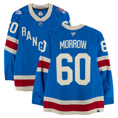 Игровая джерси Scott Morrow New York Rangers Fanatics Authentic #60 Blue Centennial vs. Boston Bruins on January 26, 2026
