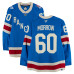 Игровая джерси Scott Morrow New York Rangers Fanatics Authentic #60 Blue Centennial vs. Boston Bruins on January 26, 2026 Игровая джерси Scott Morrow New York Rangers Fanatics Authentic #60 Blue Centennial vs. Boston Bruins on January 26, 2026