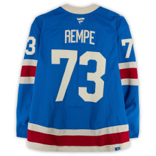Игровая джерси Matt Rempe New York Rangers Fanatics Authentic #73 Blue Centennial vs. Boston Bruins on January 26, 2026