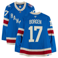 Игровая джерси Will Borgen New York Rangers Fanatics Authentic #17 Blue Centennial vs. Boston Bruins on January 26, 2026