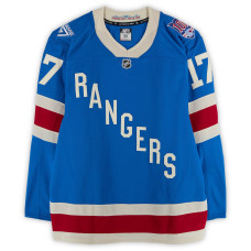 Игровая джерси Will Borgen New York Rangers Fanatics Authentic #17 Blue Centennial vs. Boston Bruins on January 26, 2026