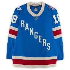 Игровая джерси Urho Vaakanainen New York Rangers Fanatics Authentic #18 Blue Centennial vs. Carolina Hurricanes on February 5, 2026