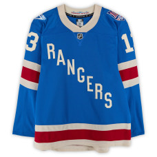 Игровая джерси Alexis Lafreniere New York Rangers Fanatics Authentic #13 Blue Centennial vs. Carolina Hurricanes on February 5, 2026