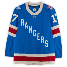 Игровая джерси Will Borgen New York Rangers Fanatics Authentic #17 Blue Centennial vs. Carolina Hurricanes on February 5, 2026