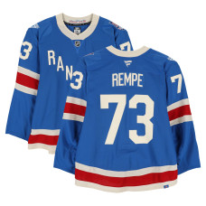 Игровая джерси Matt Rempe New York Rangers Fanatics Authentic #73 Blue Centennial vs. Carolina Hurricanes on February 5, 2026
