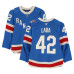 Игровая джерси Noah Laba New York Rangers Fanatics Authentic #42 Blue Centennial vs. Carolina Hurricanes on February 5, 2026