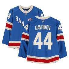 Игровая джерси Vladislav Gavrikov New York Rangers Fanatics Authentic #44 Blue Centennial vs. Carolina Hurricanes on February 5, 2026