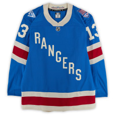 Игровая джерси Alexis Lafreniere New York Rangers Fanatics Authentic #13 Blue Centennial vs. Boston Bruins on January 26, 2026