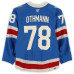 Тренировочный джерси Brennan Othmann New York Rangers Fanatics Authentic Blue Centennial vs. Carolina Hurricanes on February 5, 2026