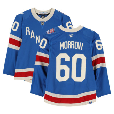 Тренировочный джерси Scott Morrow New York Rangers Fanatics Authentic Blue Centennial vs. Carolina Hurricanes on February 5, 2026