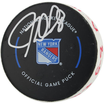 Шайба с игры J.T. Miller New York Rangers Autographed Fanatics Authentic vs. New York Islanders on March 3, 2025