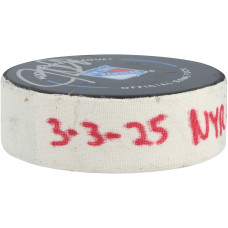 Шайба с игры J.T. Miller New York Rangers Autographed Fanatics Authentic vs. New York Islanders on March 3, 2025 Шайба с игры J.T. Miller New York Rangers Autographed Fanatics Authentic vs. New York Islanders on March 3, 2025