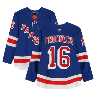Игровая джерси Vincent Trocheck New York Rangers Autographed Fanatics Authentic #16 Blue vs. Utah Hockey Club on October 12, 2024