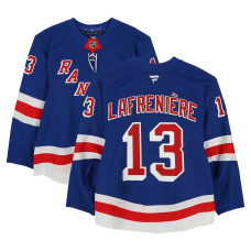 Игровая джерси Alexis Lafreniere New York Rangers Autographed Fanatics Authentic #13 Blue Set 2 from the 2024-25 NHL Season Игровая джерси Alexis Lafreniere New York Rangers Autographed Fanatics Authentic #13 Blue Set 2 from the 2024-25 NHL Season