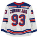 Игровая джерси Mika Zibanejad New York Rangers Autographed Fanatics Authentic #93 White Set 2 from the 2024-25 NHL Season