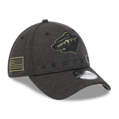 Бейсболка Minnesota Wild New Era Black Stealth Mode Flex 39Thirty Stretch