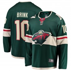 Джерси Minnesota Wild Bobby Brink Fanatics Green Home Breakaway
