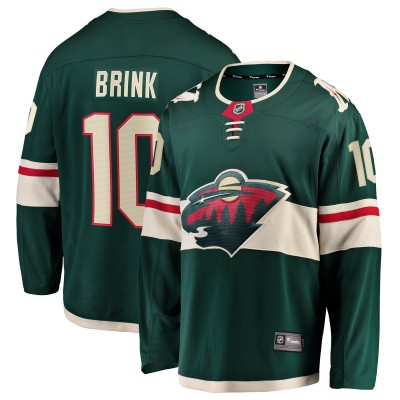 Джерси Minnesota Wild Bobby Brink Fanatics Green Home Breakaway