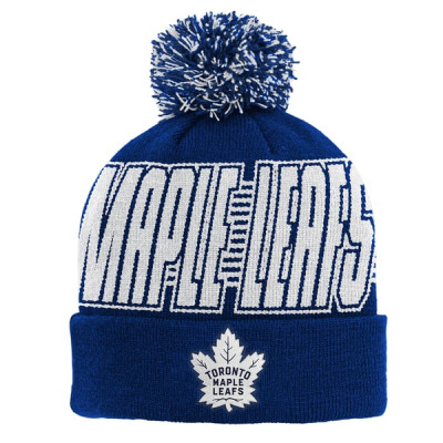 Детская шапка с помпоном Toronto Maple Leafs Outerstuff Cuffed - Blue