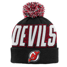Детская джерси New Devils Outerstuff Black Cuffed Knit Hat with Pom Детская джерси New Devils Outerstuff Black Cuffed Knit Hat with Pom