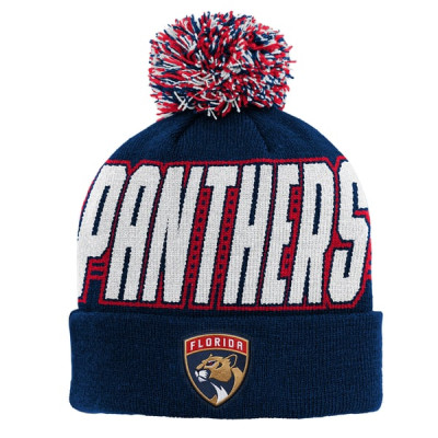 Детская шапка с помпоном Florida Panthers Outerstuff Navy Cuffed